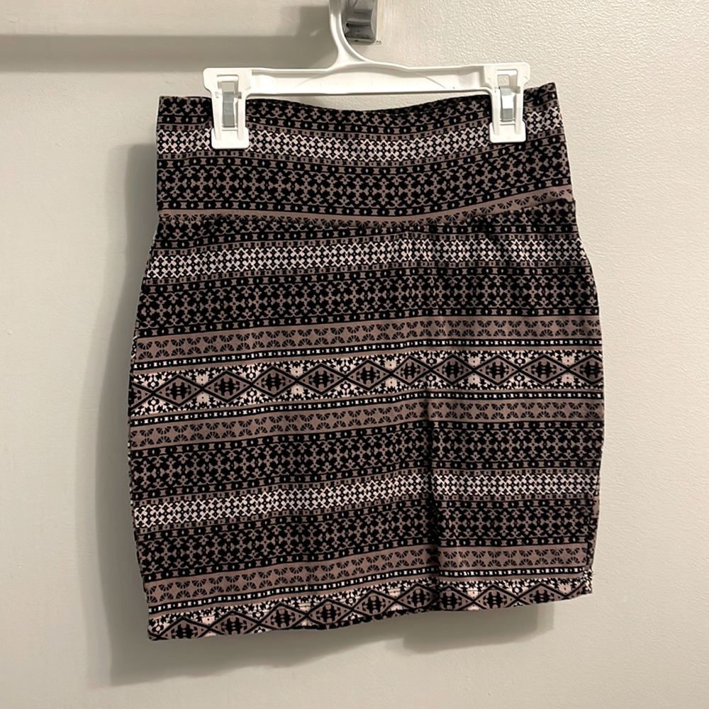 Charlotte Russe Tribal Print Mini Skirt